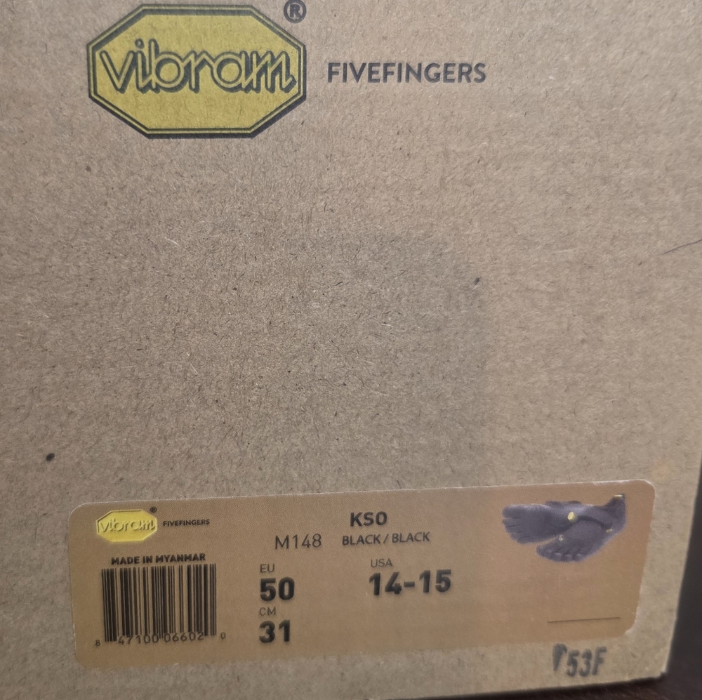 Vibram FiveFingers Mens KSO M148 Black Running Shoes New In Original Box - Picture 13 of 16